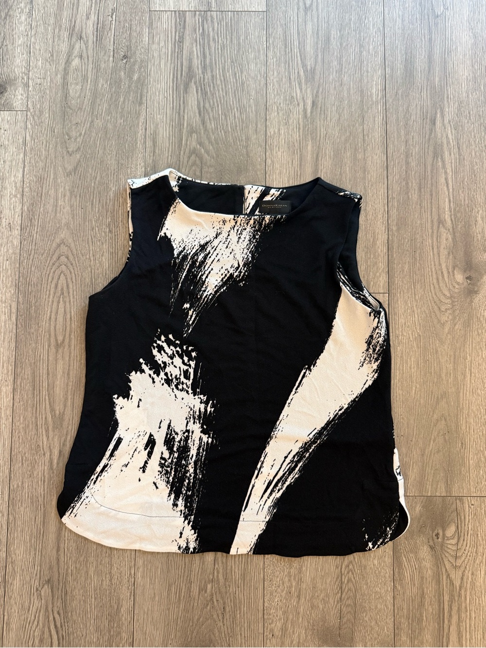 Donna Karan Black White Women’s Small Blouse Dress Top Shirt